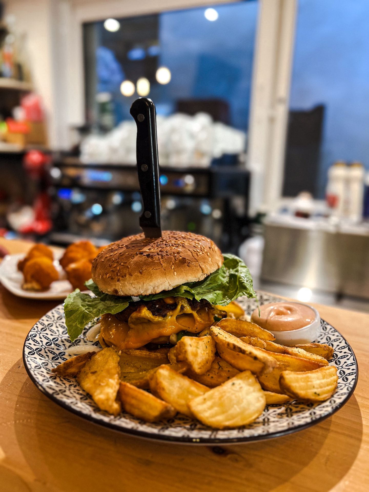 Special French fries with seasoning at Fabricia Café, Spili
