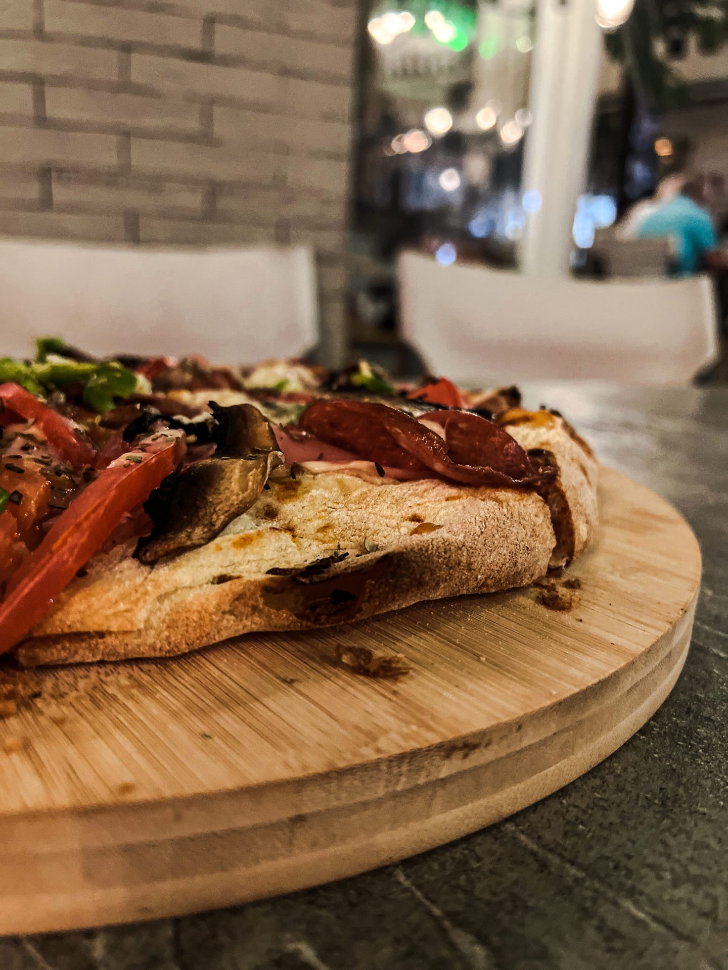 Full breakfast with eggs, bacon, toast and fresh juice at Fabricia Café, Spili